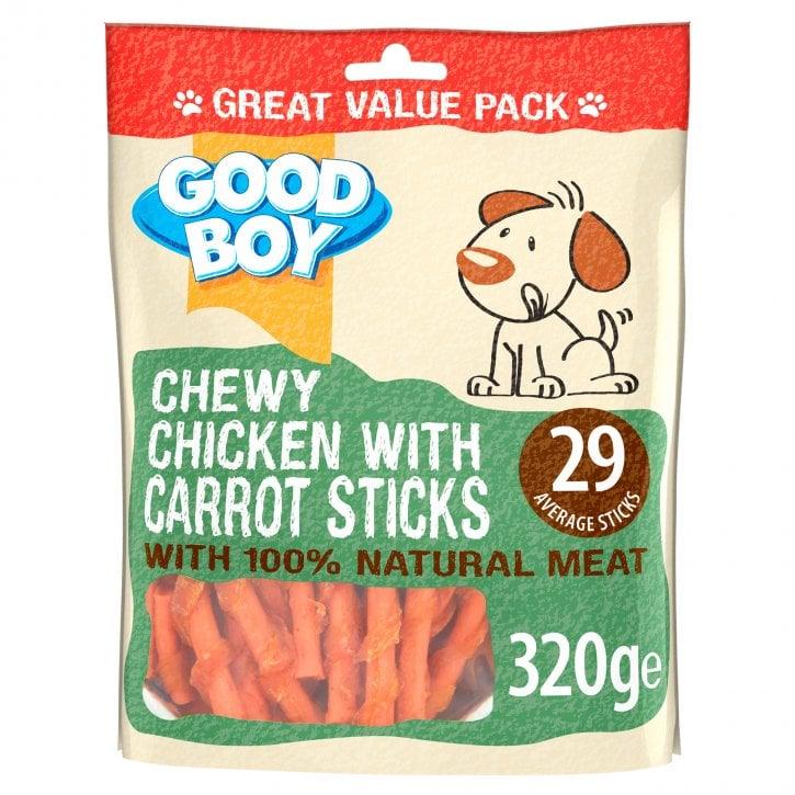 Good Boy Chewy Chicken & Carrot Sticks 320g - Ormskirk Pets