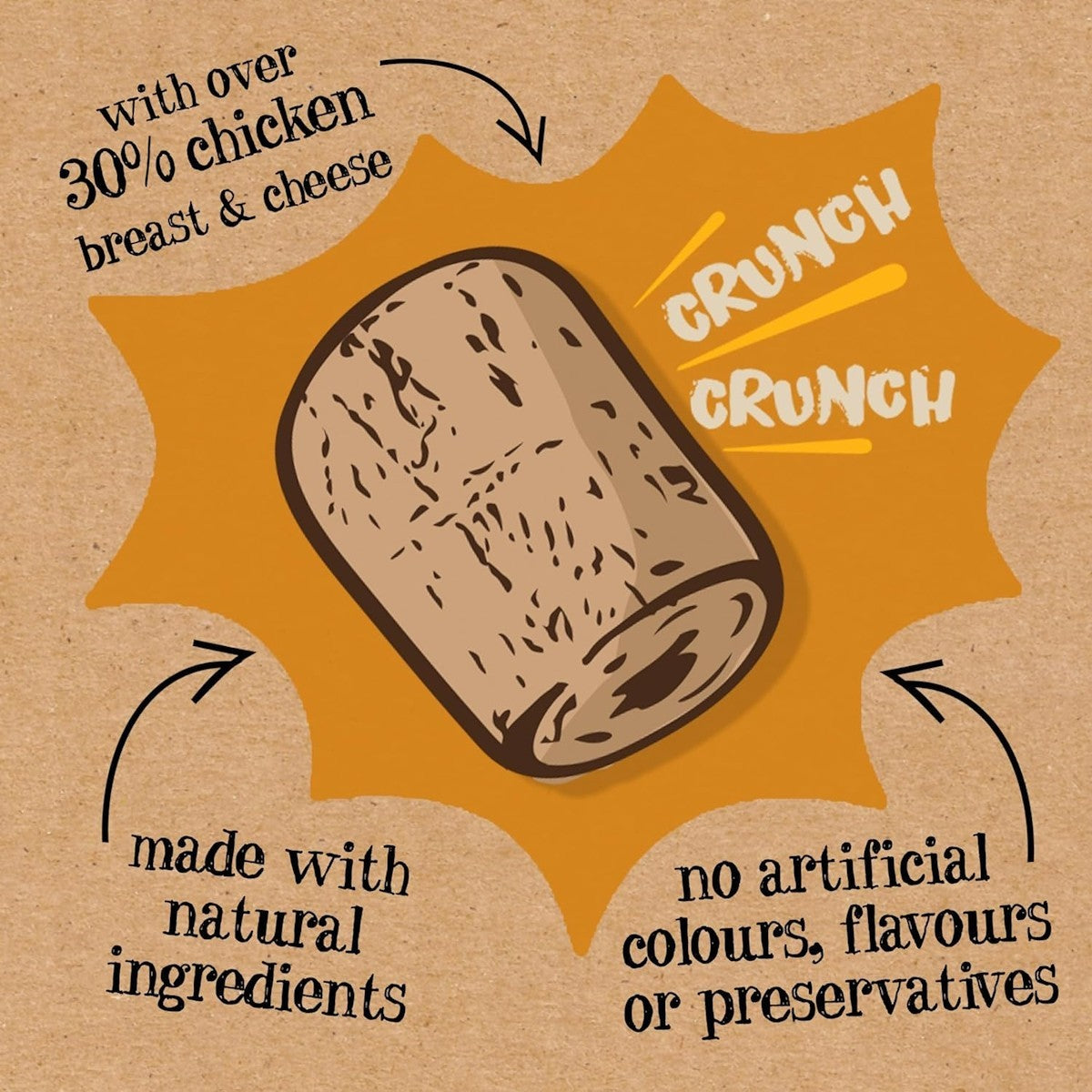 Good Boy Crunchies - Chicken & Cheese 54G