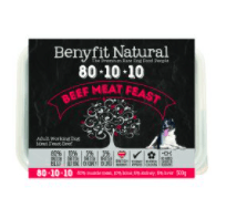 Benyfit Natural 80.10.10 Beef Meat Feast, 500g (Raw Frozen) - Ormskirk Pets