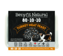 Benyfit Natural 80.10.10 Turkey Meat Feast, 1kg (Raw Frozen) - Ormskirk Pets