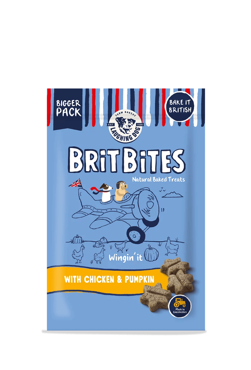 LAUGHING DOG BRIT BITES CHICKEN & PUMPKIN 175G
