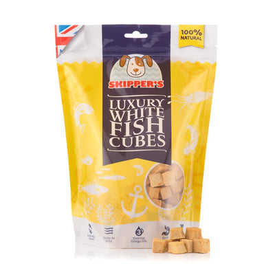 Skippers Dog Luxury White Fish Cubes 70g