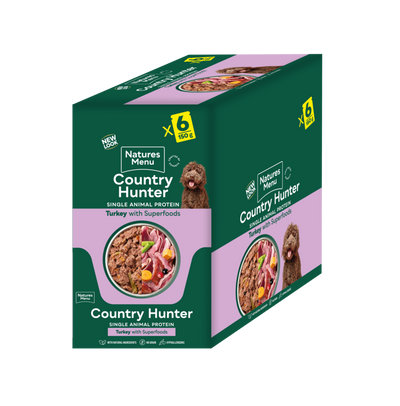 Natures Menu Country Hunter Farm Reared Turkey with Superfoods 6 x 150g
