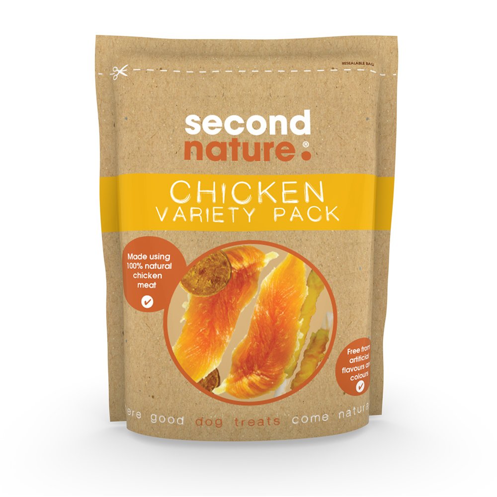 Second Nature Dog Treats Chicken Variety Mega Pack 320g