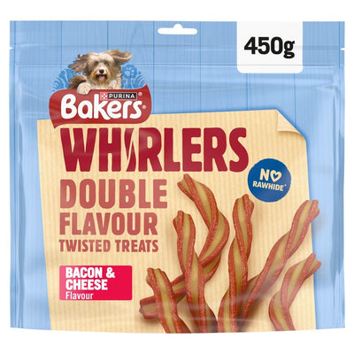BAKERS Dog Treat Bacon and Cheese Whirlers 450g