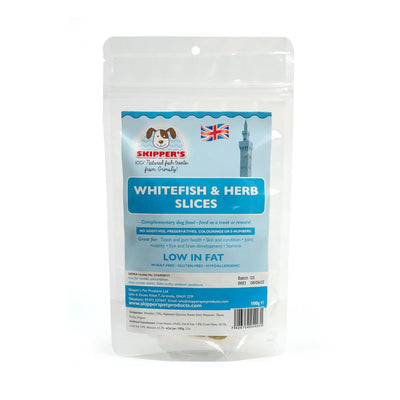 Skippers Dog Whitefish & Herb Slices 100g