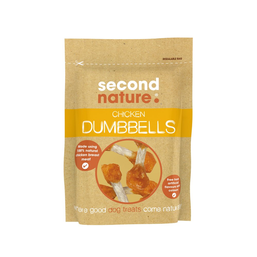 Second Nature Dog Treat Chicken Dumbbells 80g