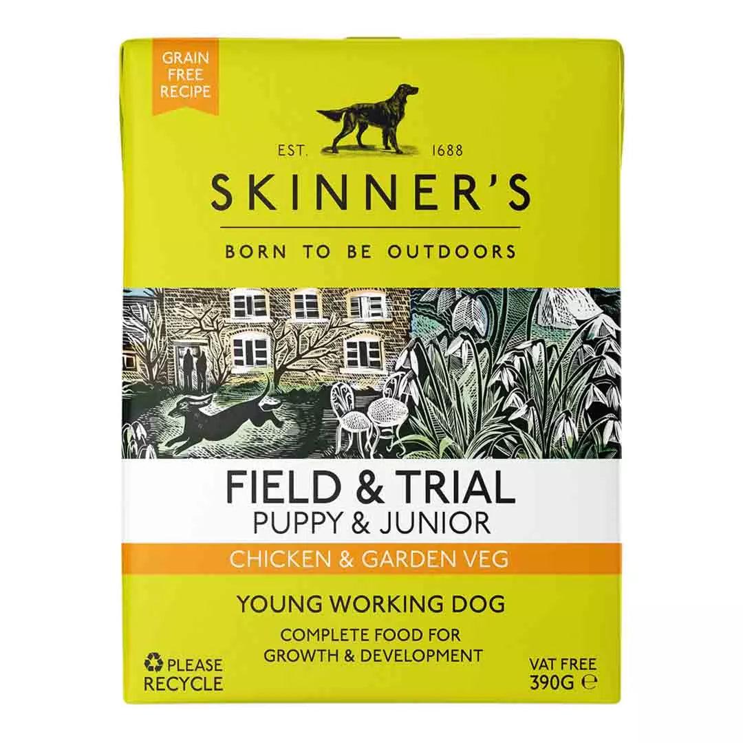 Skinners Field & Trial Puppy and Junior Chicken & Garden Veg, 390g x 18 VAT FREE - Ormskirk Pets