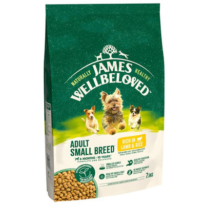 James Wellbeloved Dog Adult Small Breed Lamb & Rice 7.5kg