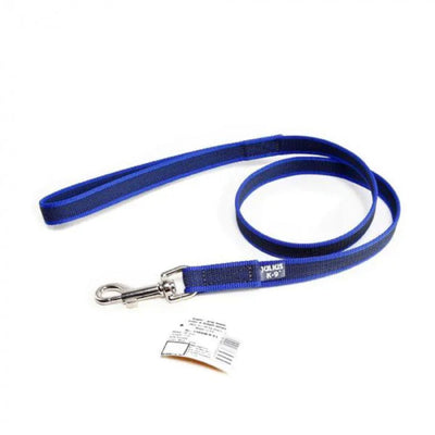 Julius-K9 Color & Grey Super-Grip Leash With Handle Thick Blue & Grey