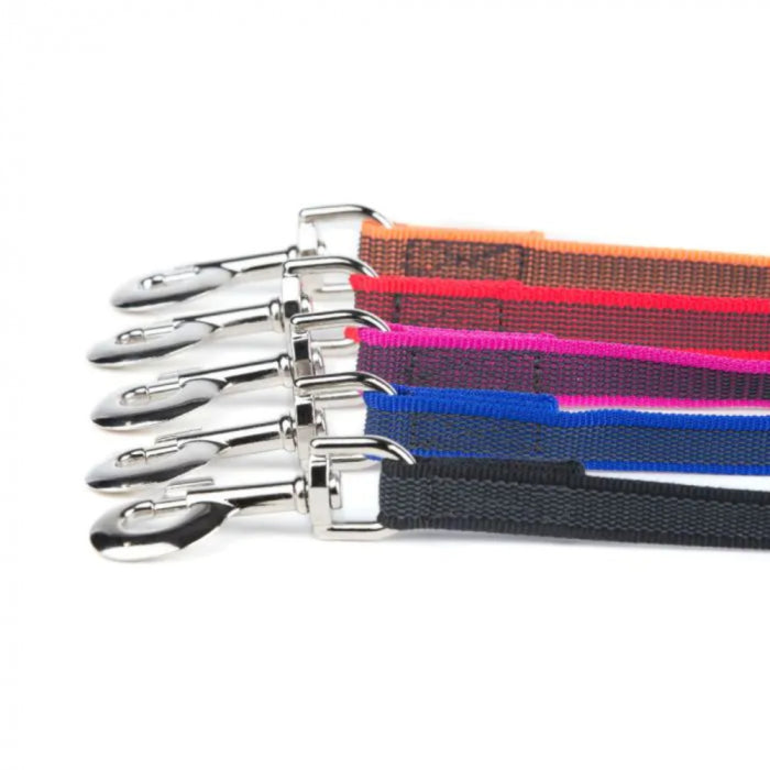 Julius-K9 Color & Grey Super-Grip Leash With Handle Thick Black & Grey