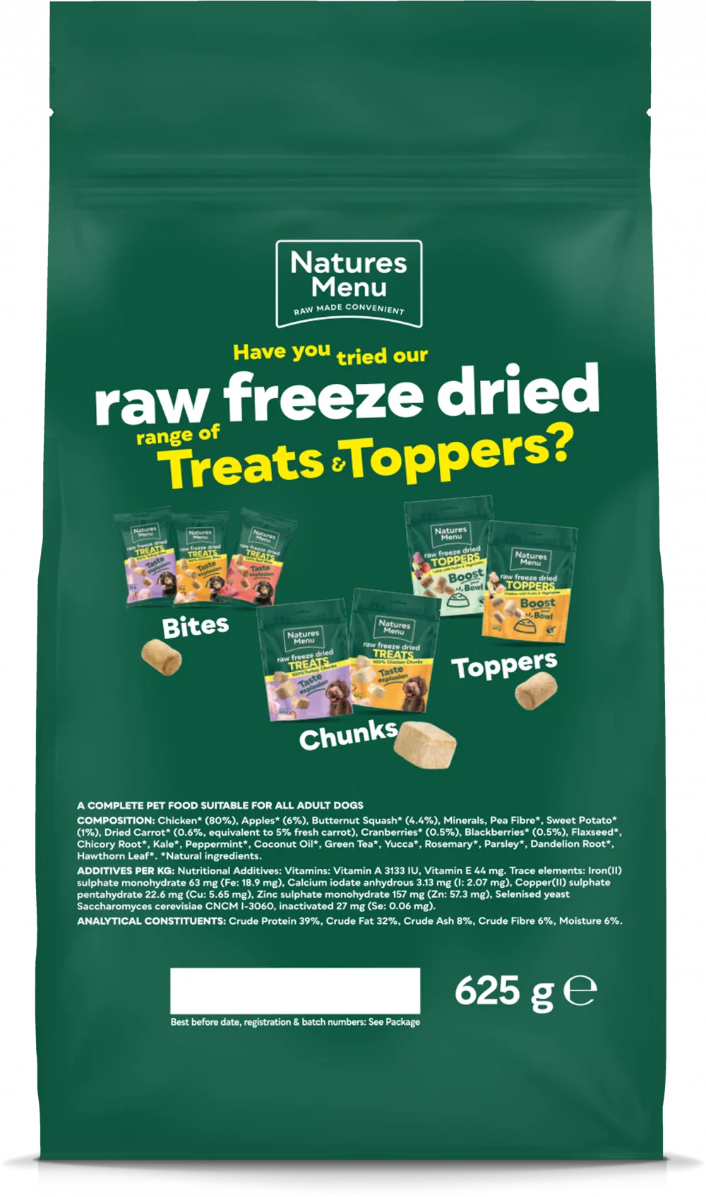 Natures Menu 80/20 Chicken Freeze Dried 625g