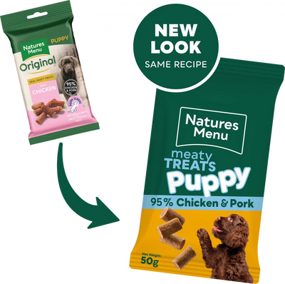 Natures Menu Meaty Treats For Puppy Chicken And Pork 50G