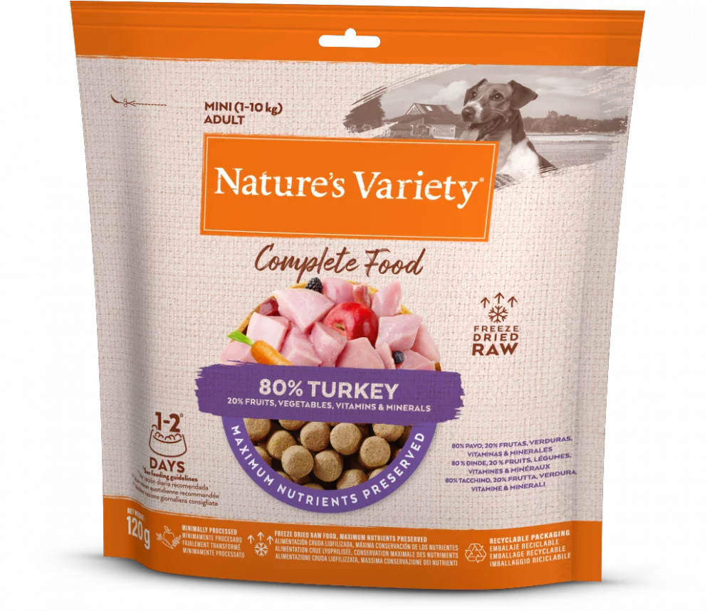 Natures Variety Turkey Complete Freeze Dried Food Mini 120g