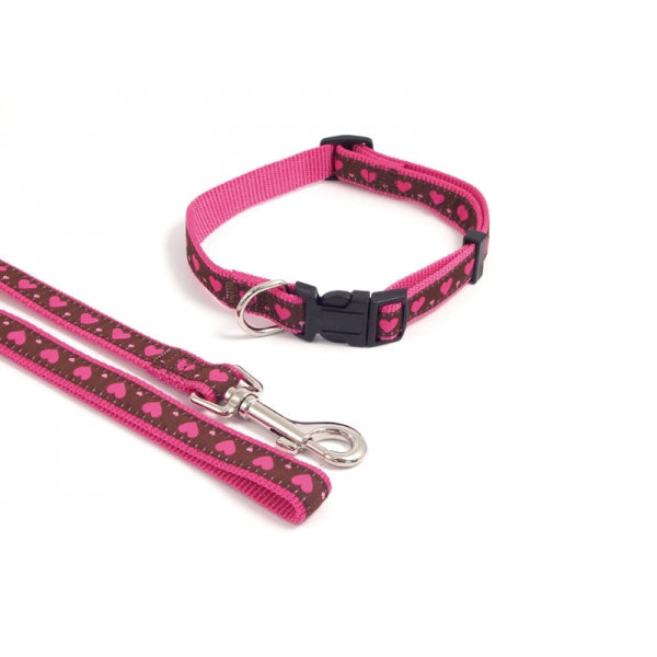 Wag 'n' Walk Fashion Collars Pink Heart