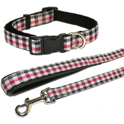 Wag 'n' Walk Fashion Leads Red Check 40" x 3/4"