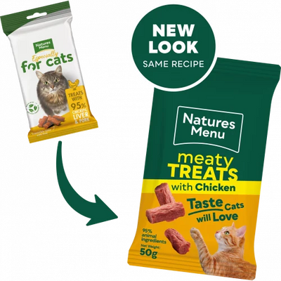 Natures Menu Meaty Treats For Adult Cat Chicken 50G