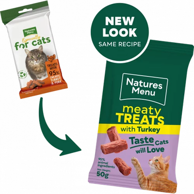 Natures Menu Meaty Treats For Adult Cat Turkey 50G