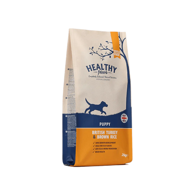 Healthy Paws British Turkey & Brown Rice Puppy 2kg - Ormskirk Pets