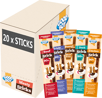 Good Boy Variety Box 20 Meaty Sticks Various Flavours