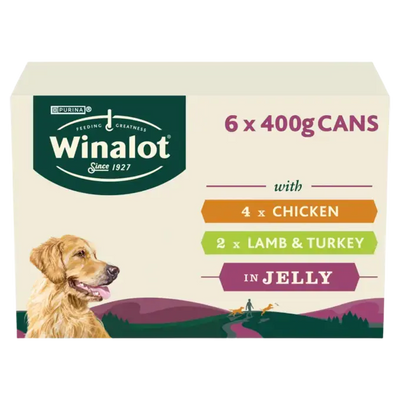 Winalot Cans Chicken & Lamb In Jelly 6 X 400g