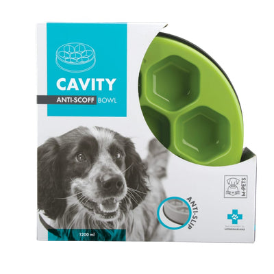 M-PETS Cavity - Slow Feed Bowl Round Green