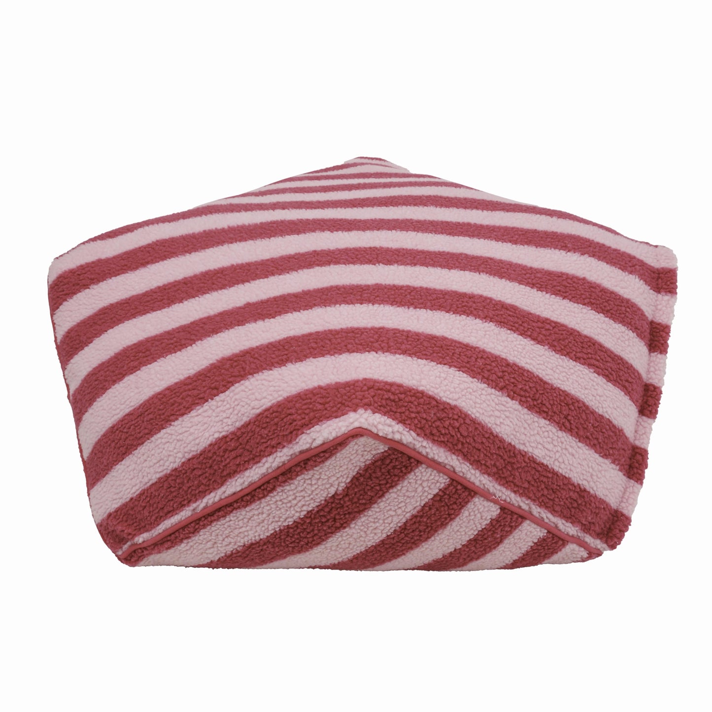 Rosewood Pink Stripe Sherpa Bean Bag