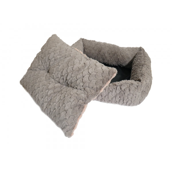 40 Winks Grey & Pink Dog Bed