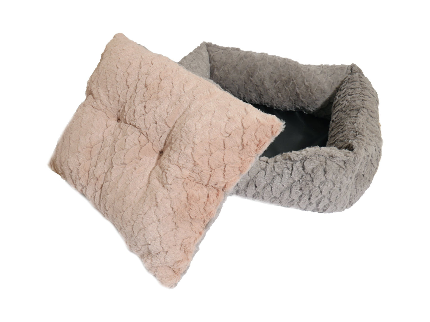 40 Winks Grey & Pink Dog Bed