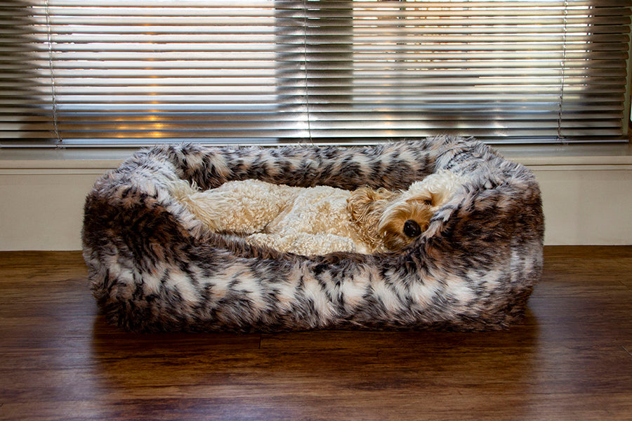 40 Winks Brown Cosy Fur Print Square