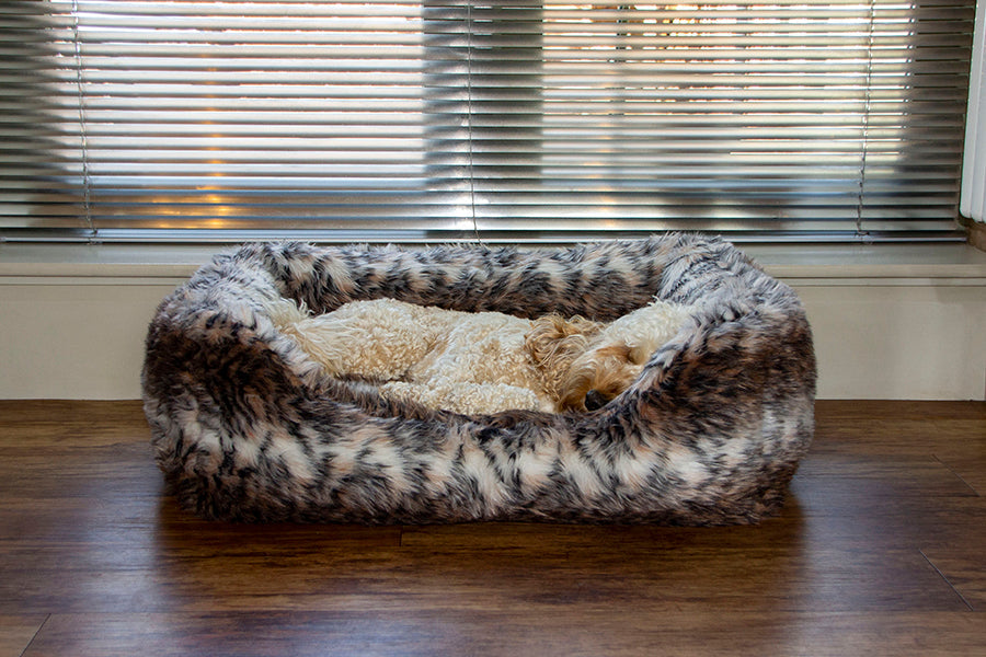 40 Winks Brown Cosy Fur Print Square