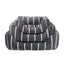 40 Winks Grey Velvet Stripes Square