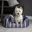 40 Winks Grey Velvet Stripes Square