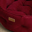 Joules Chesterfield Pet Bed Burgundy