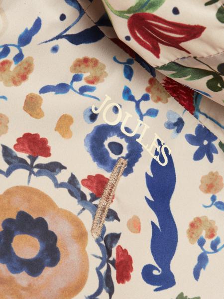 Joules Festive Floral Packaway Jacket