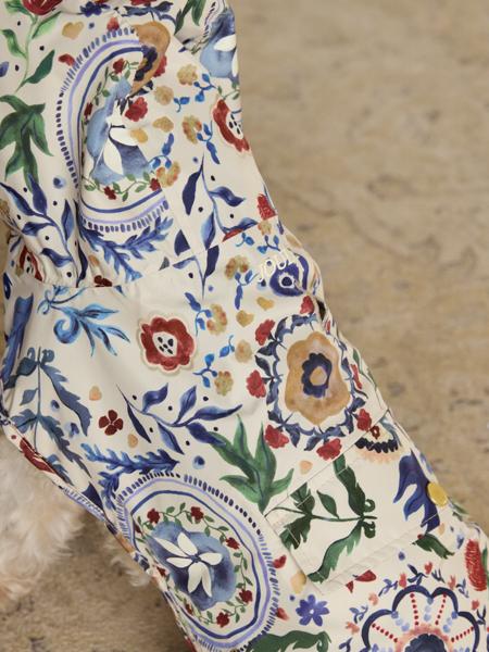 Joules Festive Floral Packaway Jacket