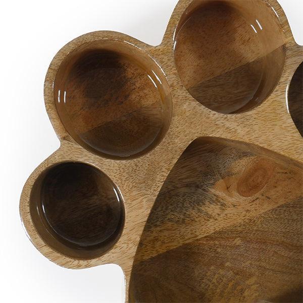 Rosewood Wooden Paw Print Bowl 600ml - Ormskirk Pets