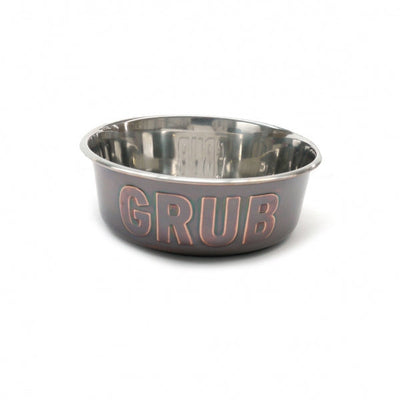 Rosewood Deluxe Steel Bowls Grub Steel Pet Bowl