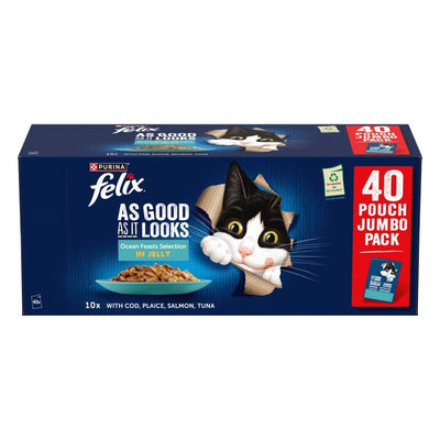 Felix Pouches As Good As It Looks Ocean Feasts Selection In Jelly 40 X 85G