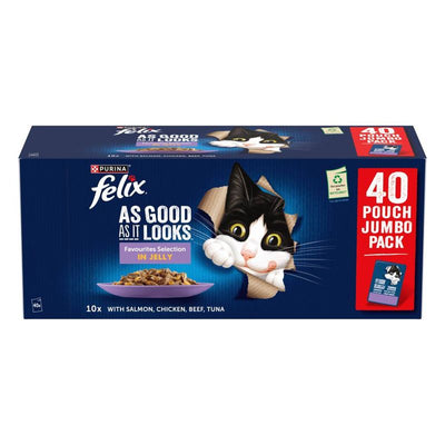 Felix Pouches As Good As It Looks Favourites Selection In Jelly 40 X 85G