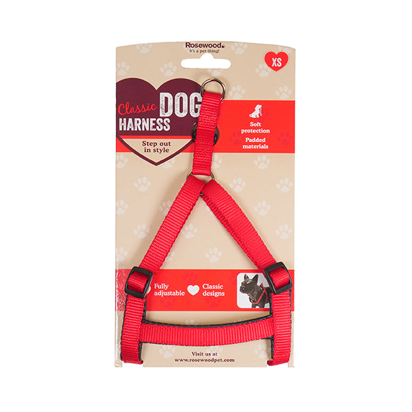Rosewood Soft Protection Classic Harnesses Red