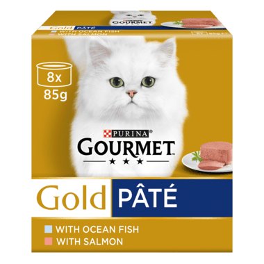 Gourmet Gold Senior Pate Salmon & Ocean Fish 8X85G - Ormskirk Pets