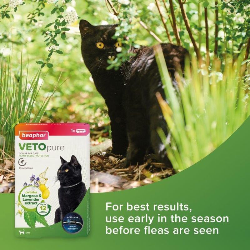 BEAPHAR VETOPURE REFLECTIVE CAT COLLAR  SINGLE