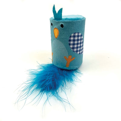 Tabby Patch Bluebird Rattle & Roll Cat Toy