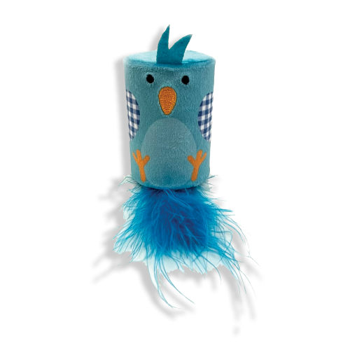 Tabby Patch Bluebird Rattle & Roll Cat Toy