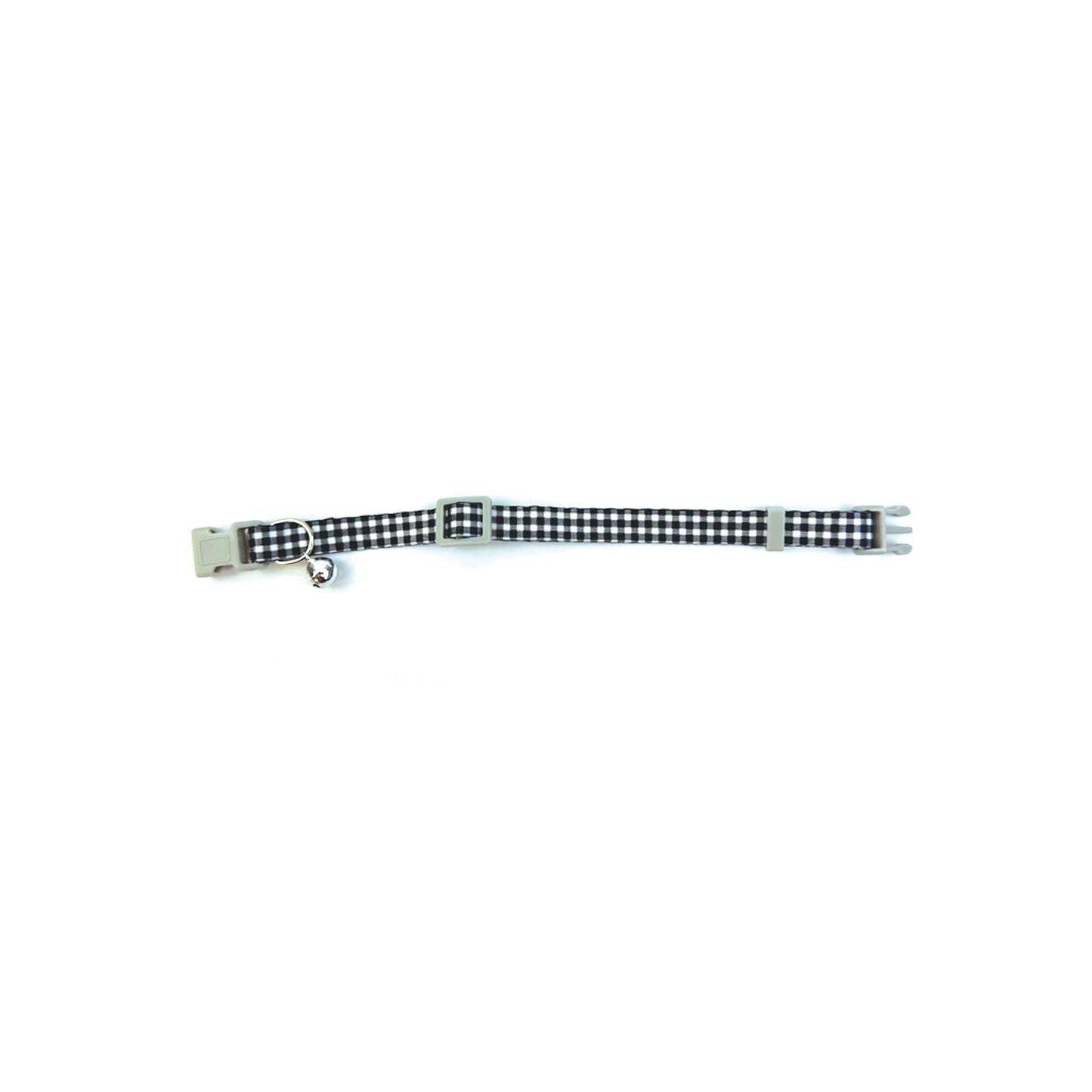 Tabby Patch Black Check Cat Collar