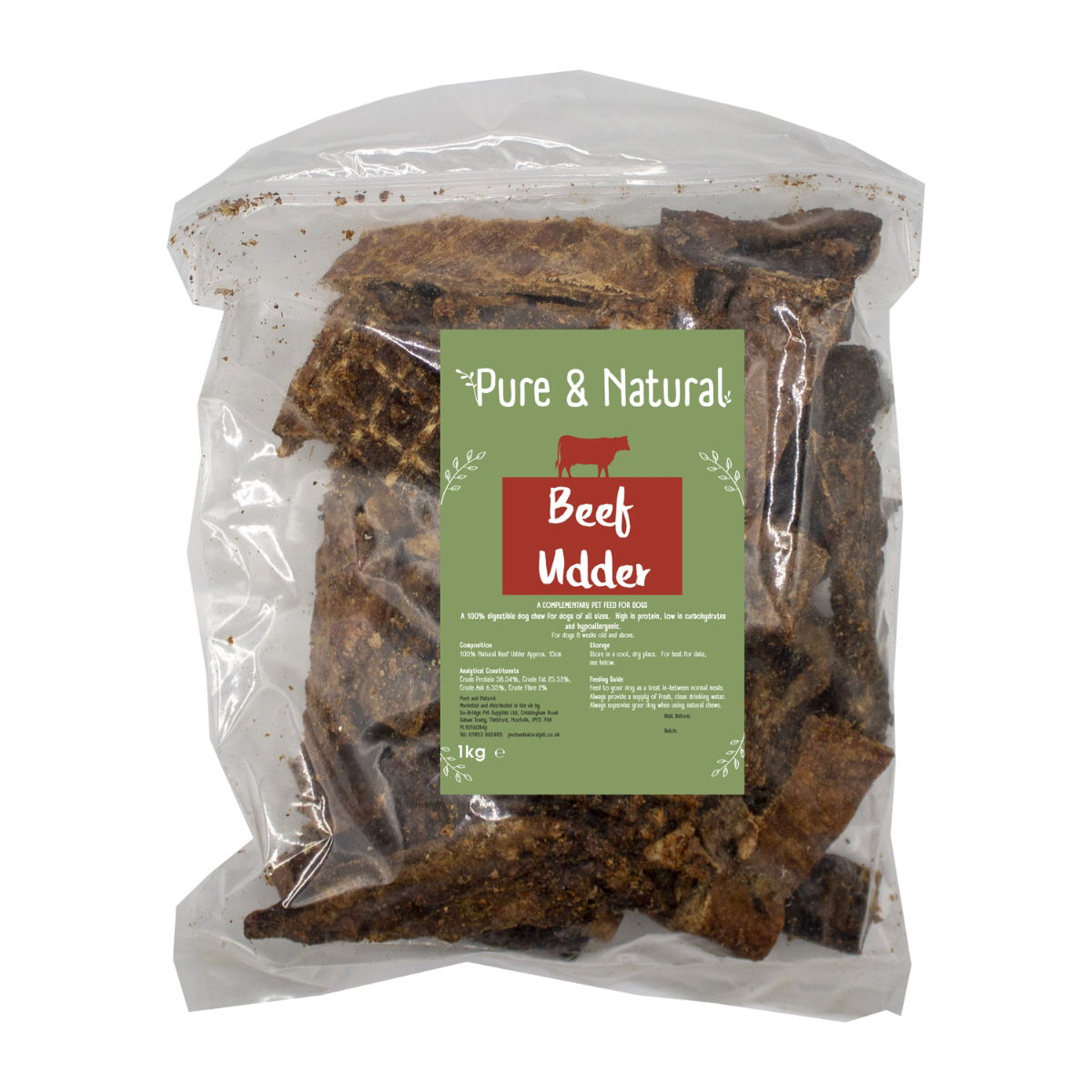 Pure & Natural Beef Udder 15cm