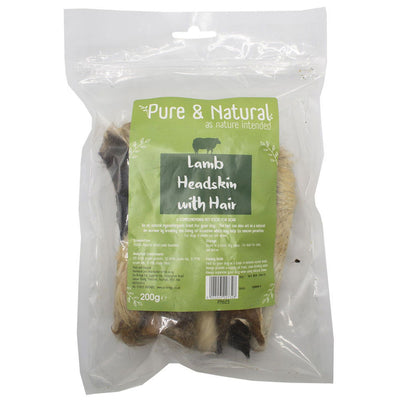 Pure & Natural Lamb Headskin With Hair