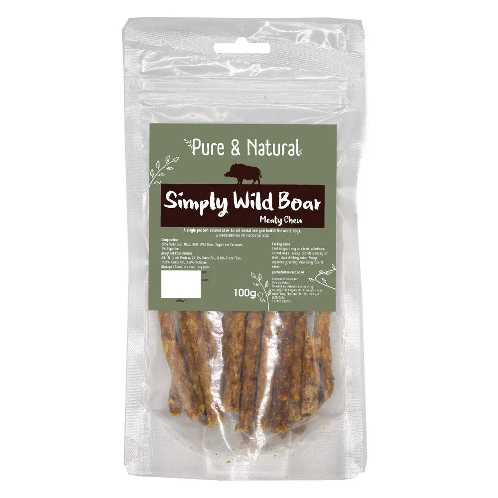 Pure & Natural Meat Sticks Wild Boar 100g