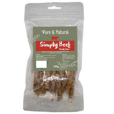 Pure & Natural Meat Sticks Beef 100g
